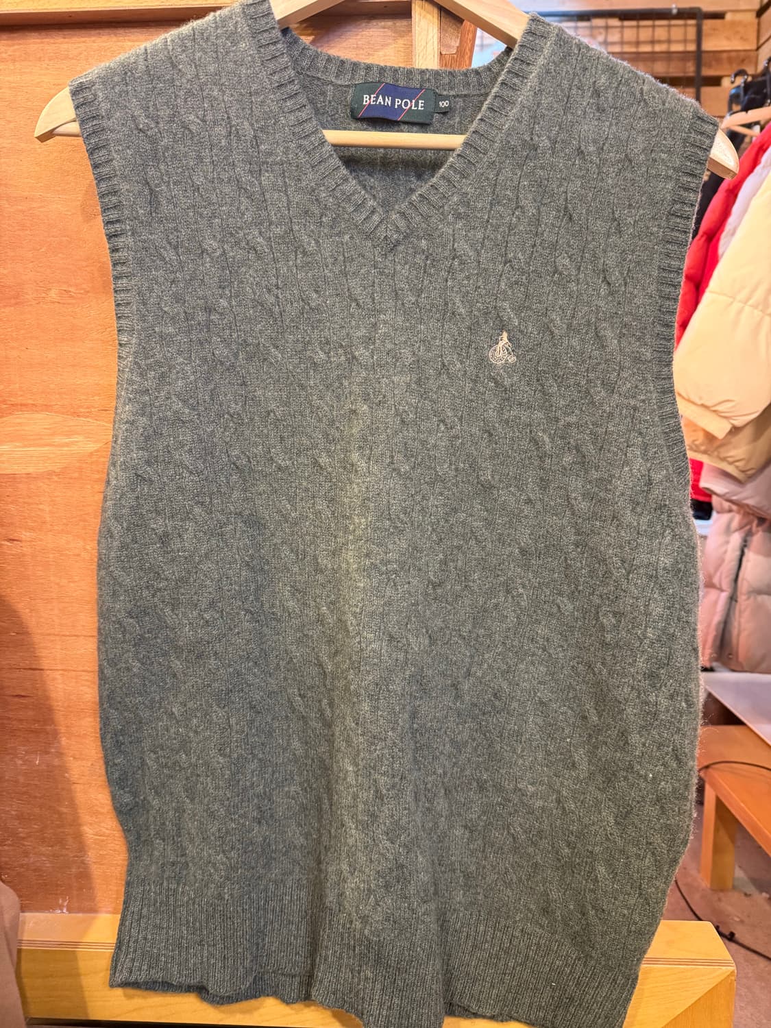 빈폴 카키 니트조끼 상품이미지1