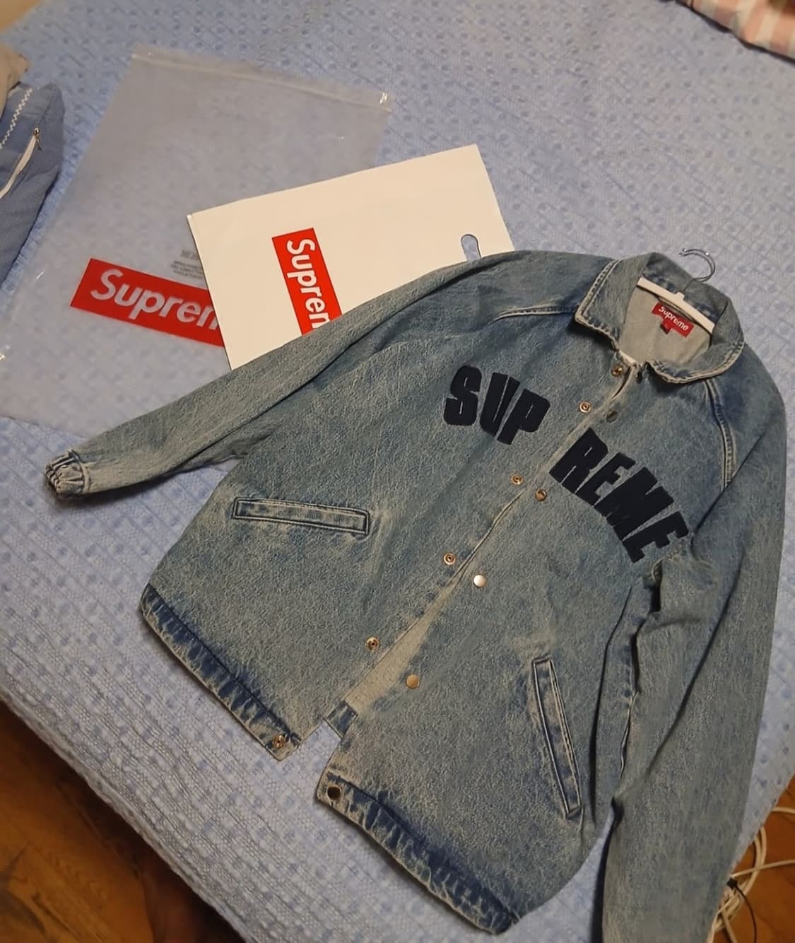 Supreme 슈프림 아크 데님 코치 자켓 워시드 인디고 - 25SS 상품이미지1