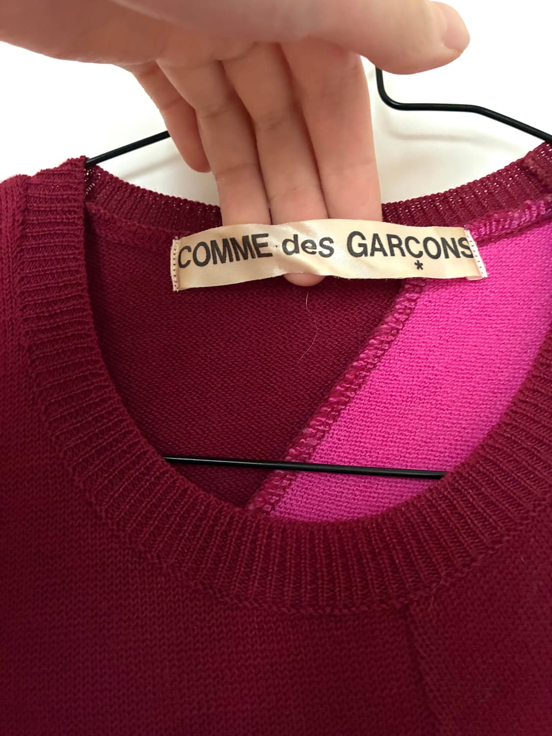 꼼데가르송 컬러블록 반팔 니트 상품이미지3