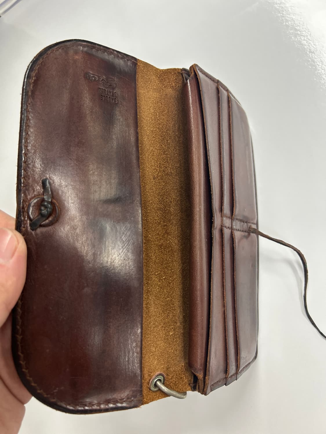 GOROS 고로스 새들레더 콘초 브라운 장지갑 상품이미지5