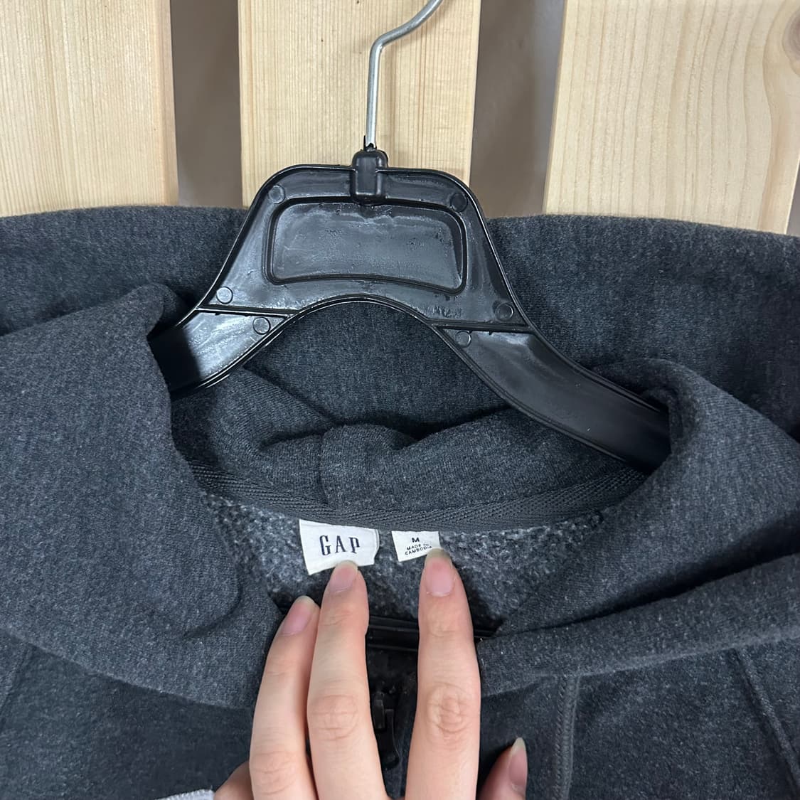 (M) 갭 차콜 후드집업 상품이미지5