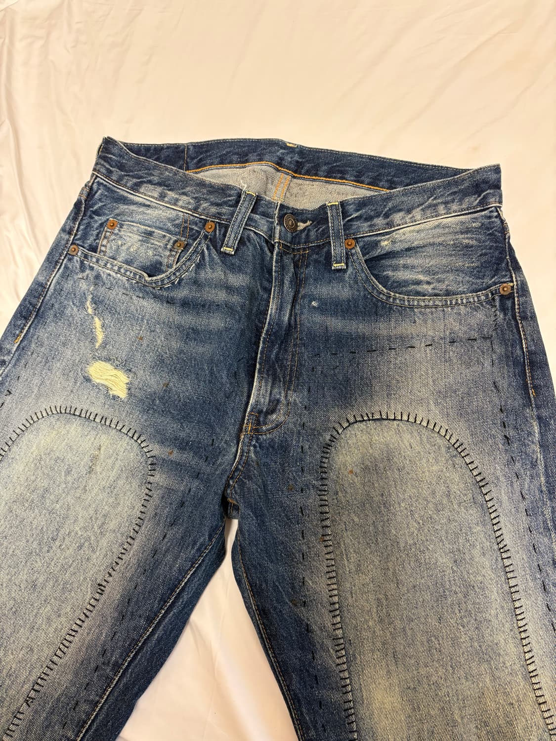 (새상품) LVC 501Z XX 데미지 워싱 데님 32x34 상품이미지4