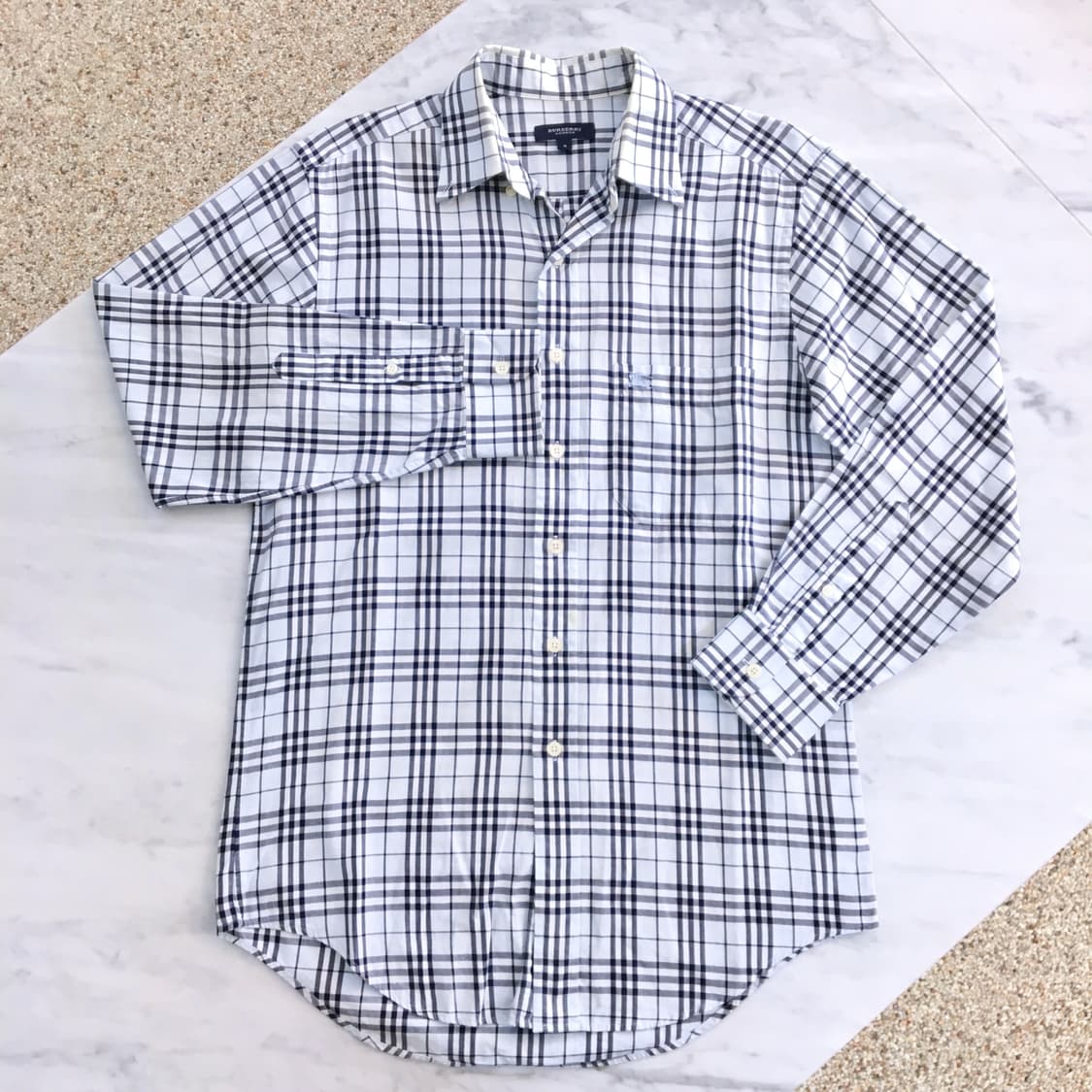 라이트 블루 노바 체크 셔츠 남자 102 105 여성F 상품이미지4