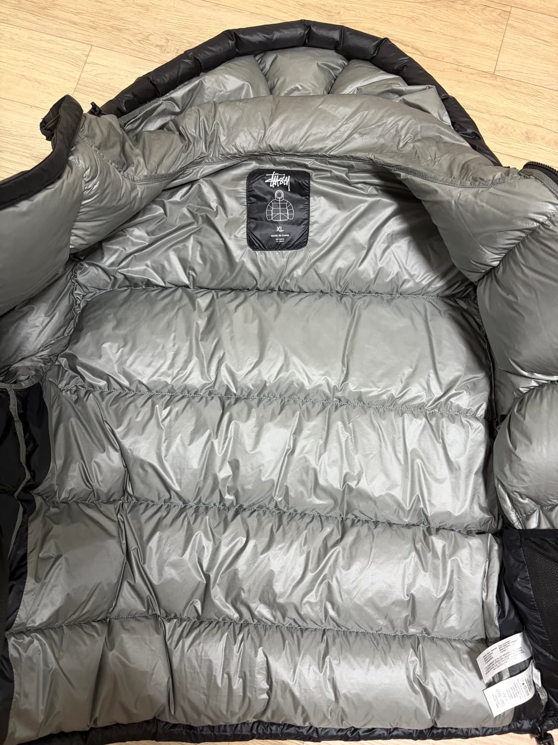 스투시 다운 파카 마이크로 립스탑 팬텀 블랙 XL 상품이미지2