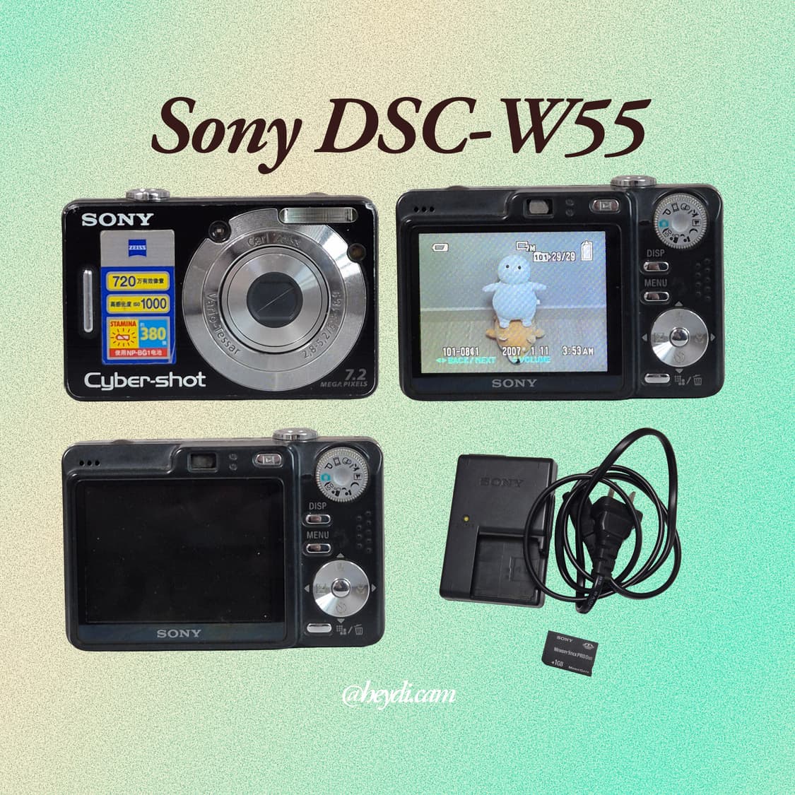 소니 사이버샷 dsc-W55 블랙 (Sony DSC-W55) 상품이미지3