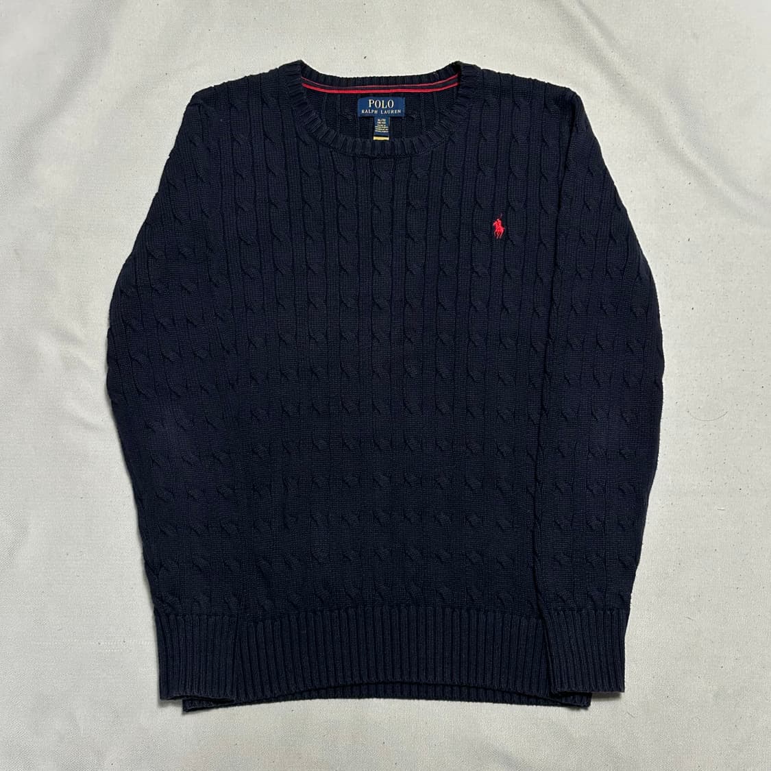 폴로랄프로렌 네이비 꽈배기 니트 상품이미지2