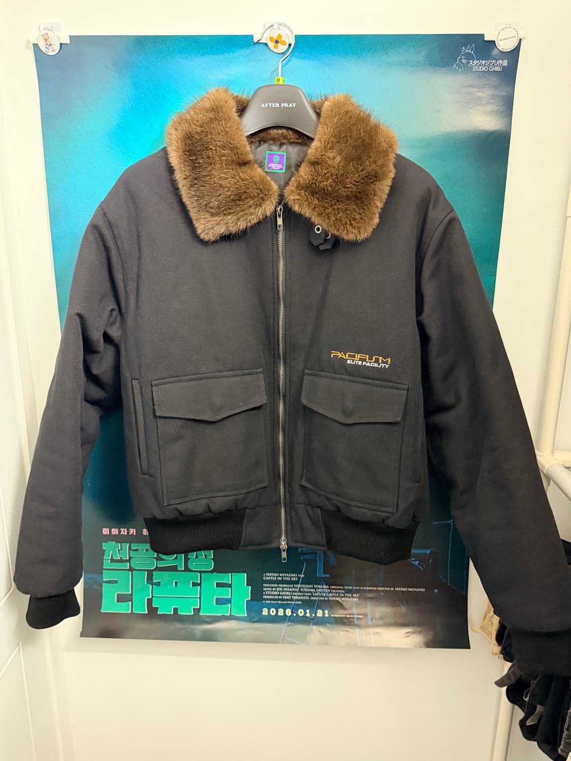 워즈 / 파시피즘 퍼 워크 자켓 (블랙) / 소코년 착용 상품이미지3