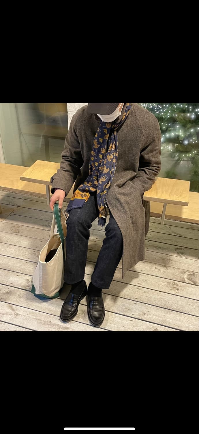 사르노 울 해링본 코트 상품이미지6