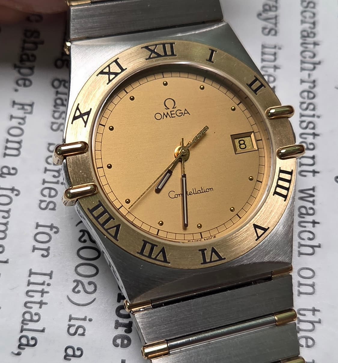 빈티지 오메가 컨스틸레이션 골드콤비 하프바 쿼츠 남성용 브레이슬릿 ver 상품이미지10