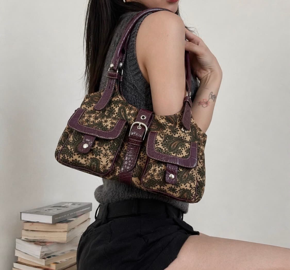 빈티지 페이즐리 패턴  y2k 숄더백 상품이미지2