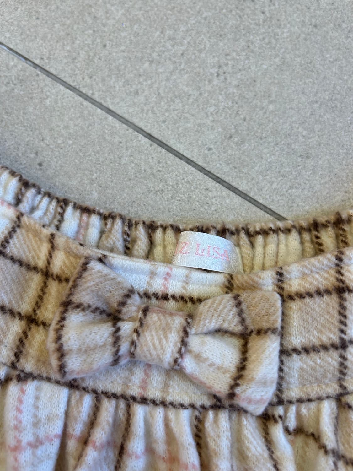 리즈리사 핑크 브라운 체크 스커트 상품이미지2