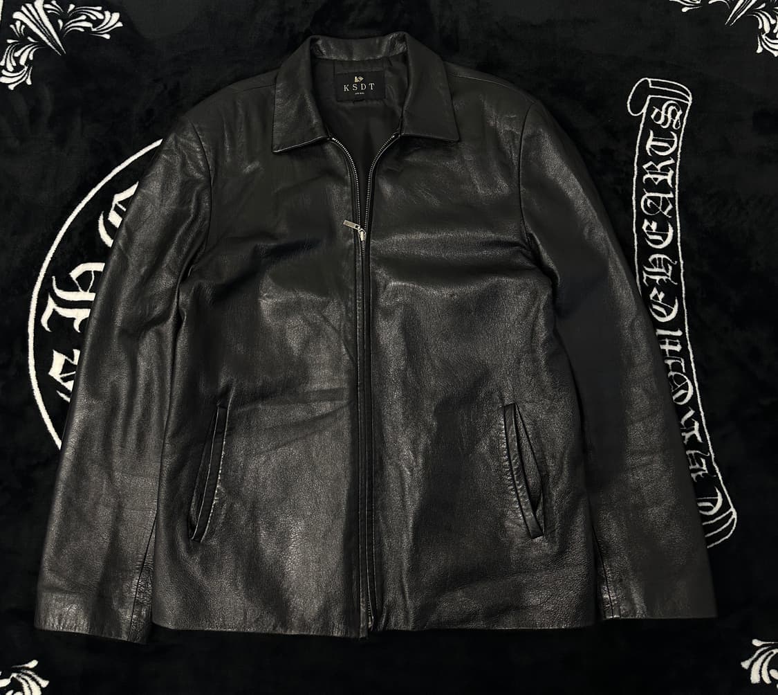 leather 빈티지 레더 미니멀 가죽자켓 램스킨 L 상품이미지2