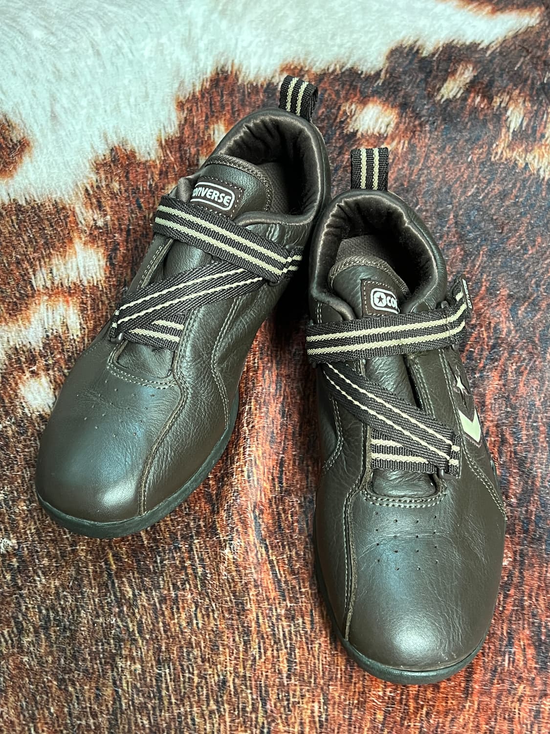 컨버스 빈티지 브라운 발레코어 슈즈 240~250 (양발 사이즈 다름) 상품이미지3