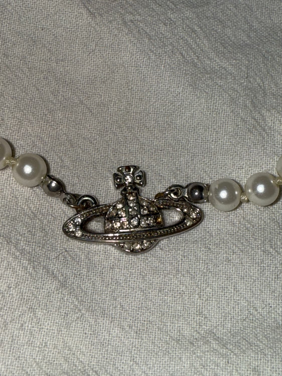 비비안웨스트우드 진주 실버 초커목걸이 상품이미지4