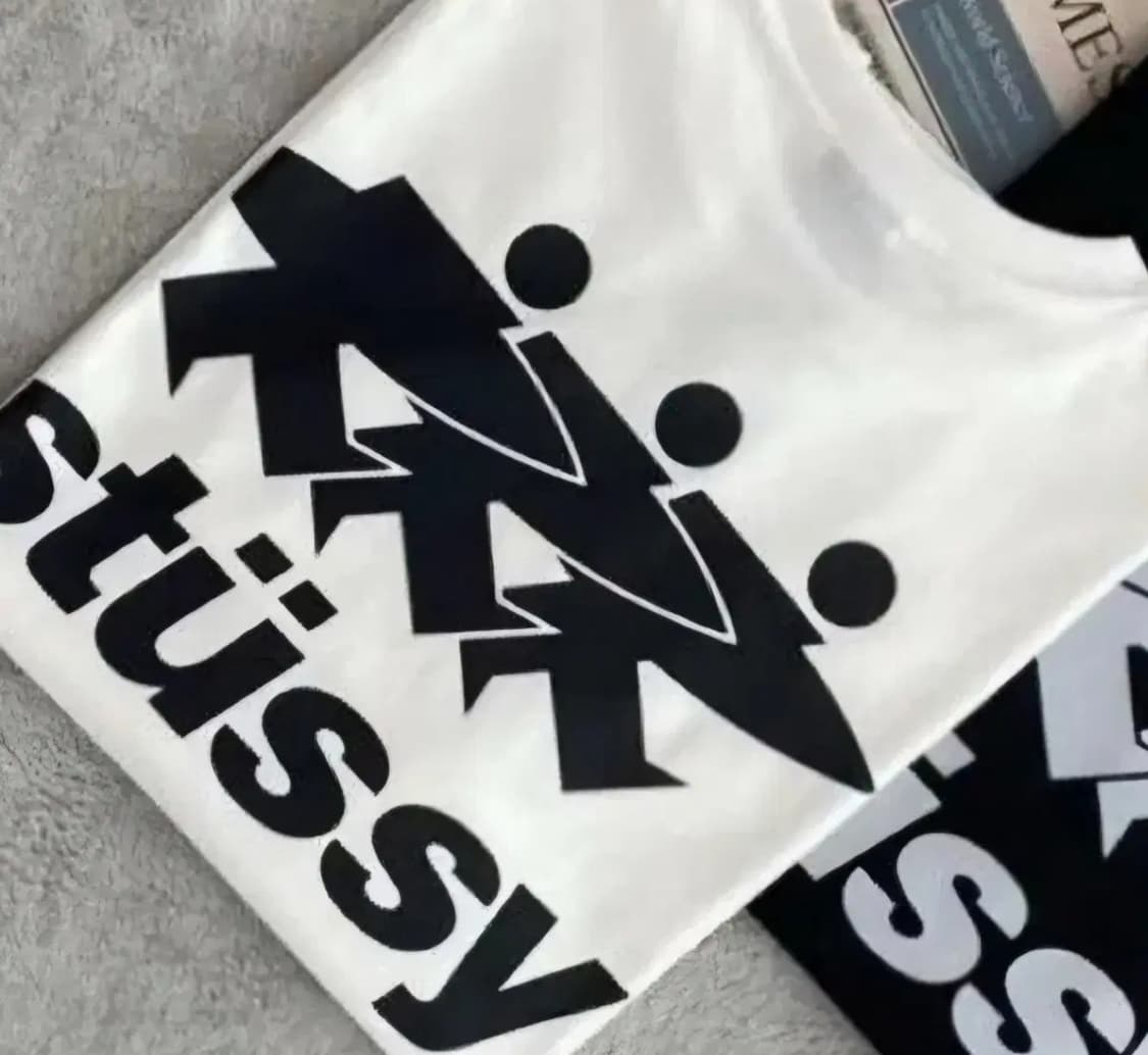 스투시 서프워크 반팔티 새상품 블랙/화이트 상품이미지1