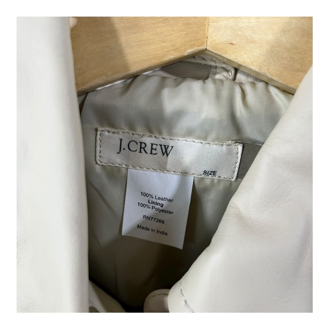 [J.Crew] 제이크루 크림 가죽자켓 상품이미지5