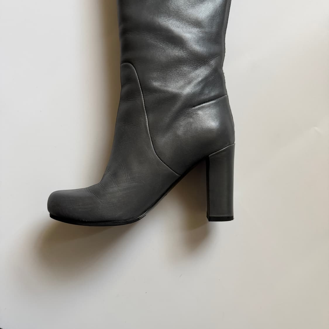 질샌더 그레이 레더 롱부츠 36 상품이미지7