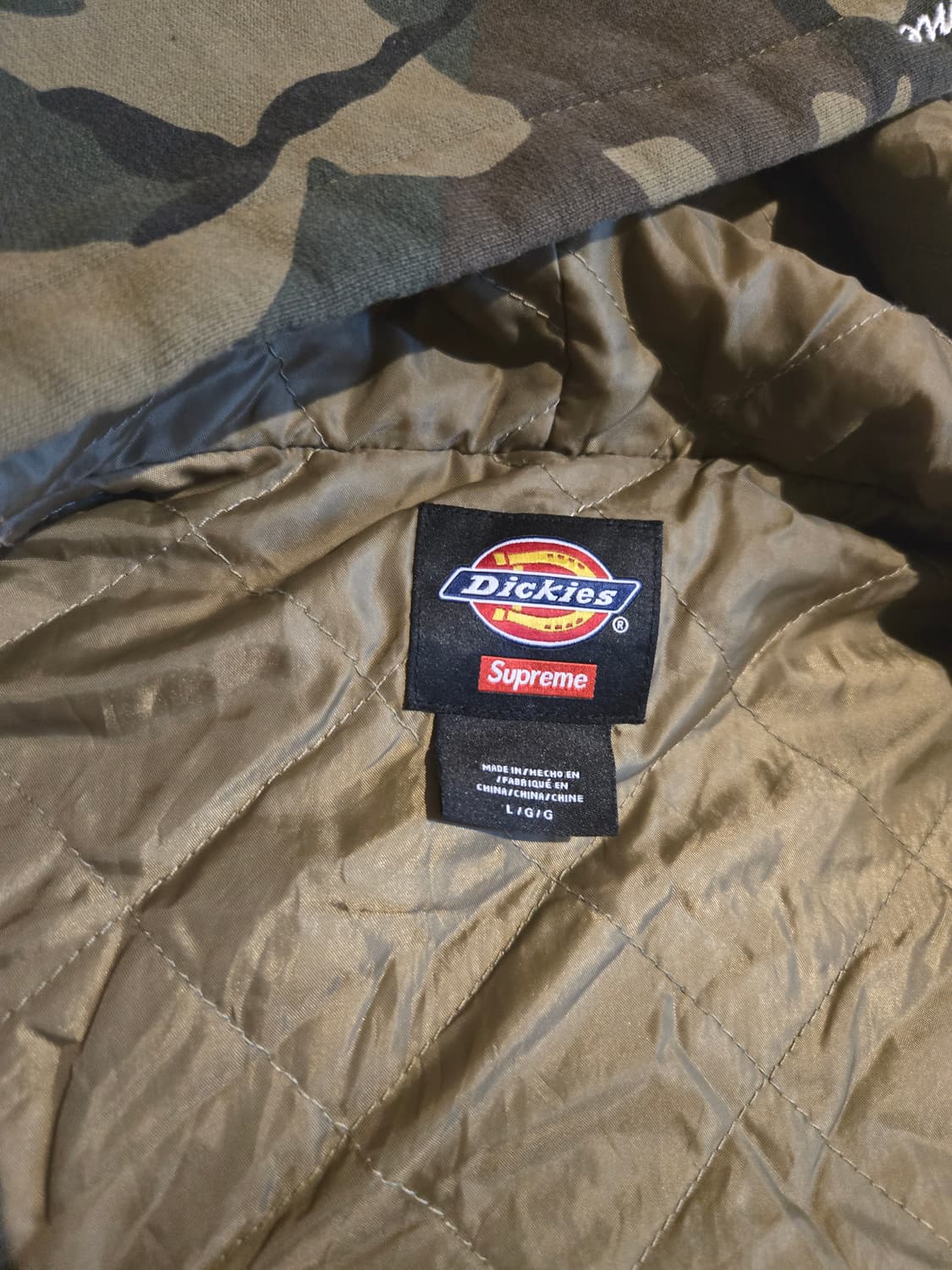 Supreme x Dickies 스웨터 후드집업 카모 상품이미지3