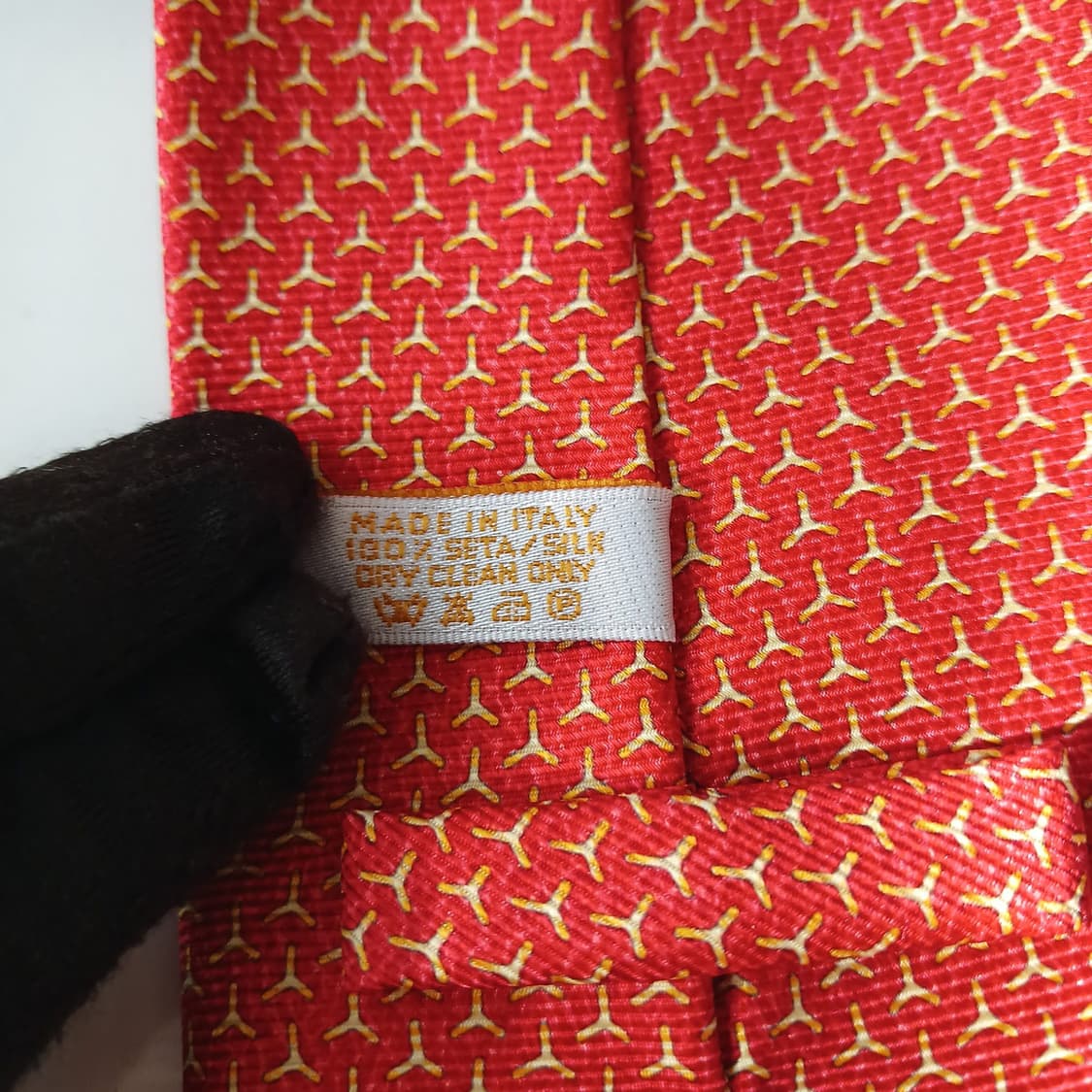 불가리 실크 다홍 세븐폴드 넥타이 9.7cm A+등급 A19578
 상품이미지8