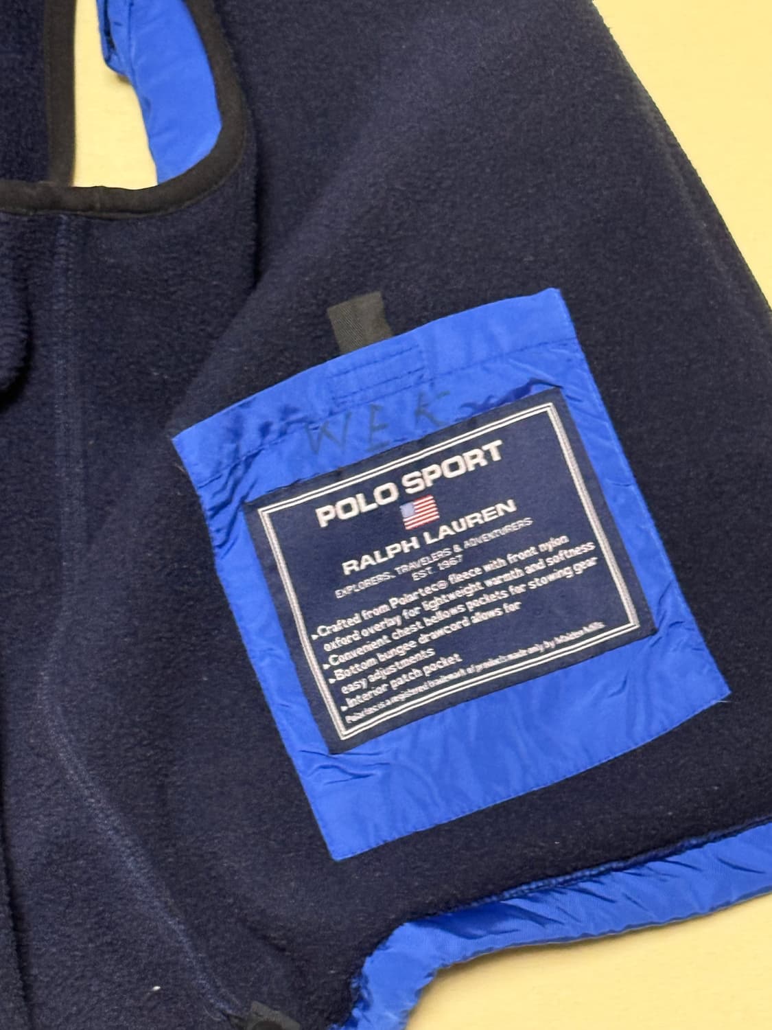 폴로 스포츠 나일론 오버레이 플리스 베스트 90s 상품이미지8