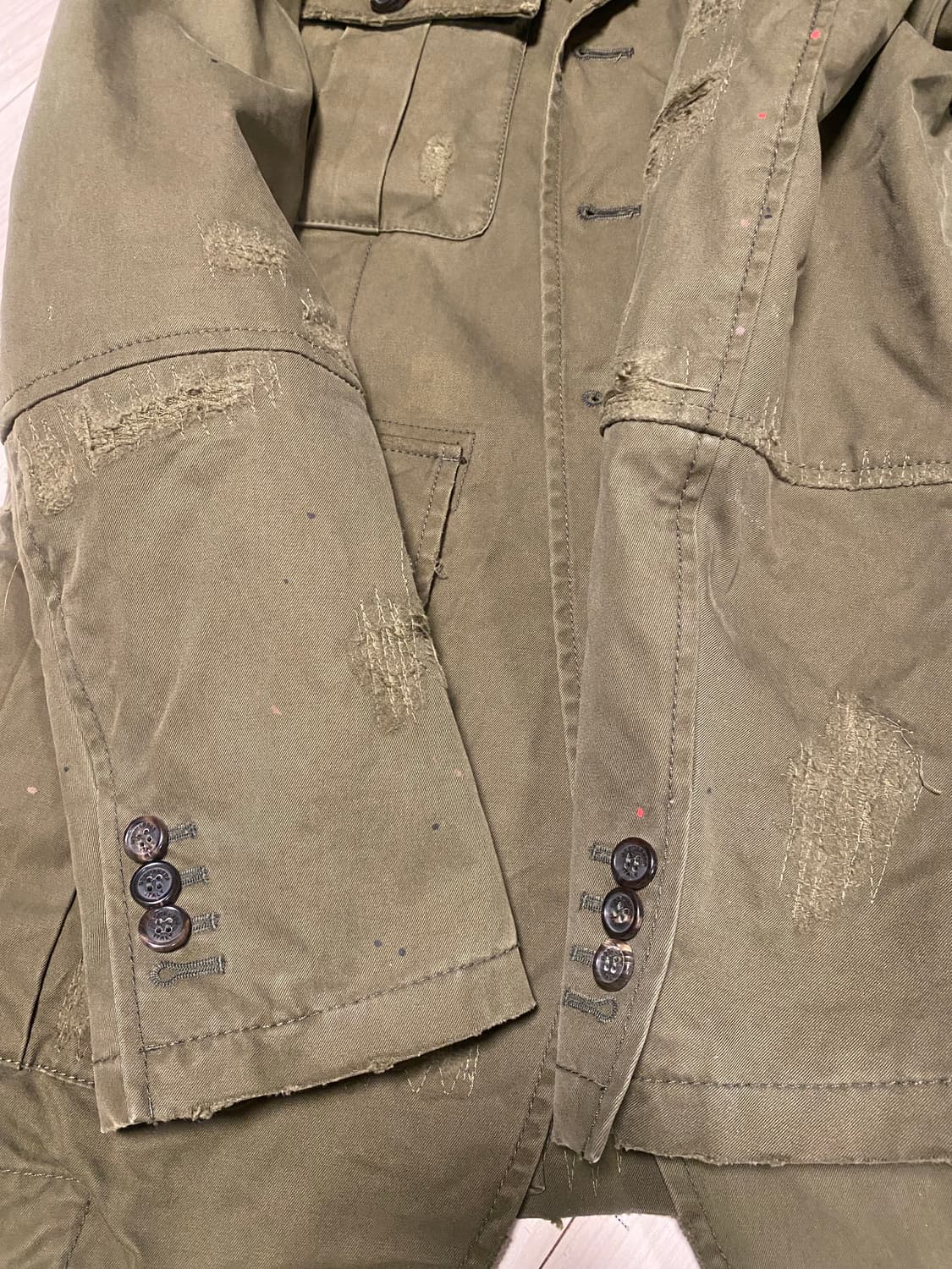 데미지 밀리터리 자켓 상품이미지5