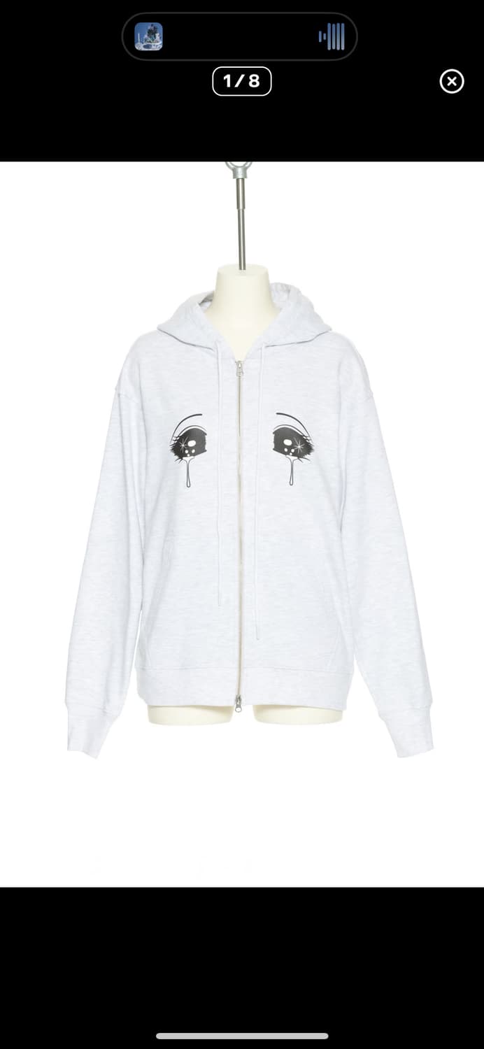 푸시버튼 크라잉걸 후드집업 상품이미지1