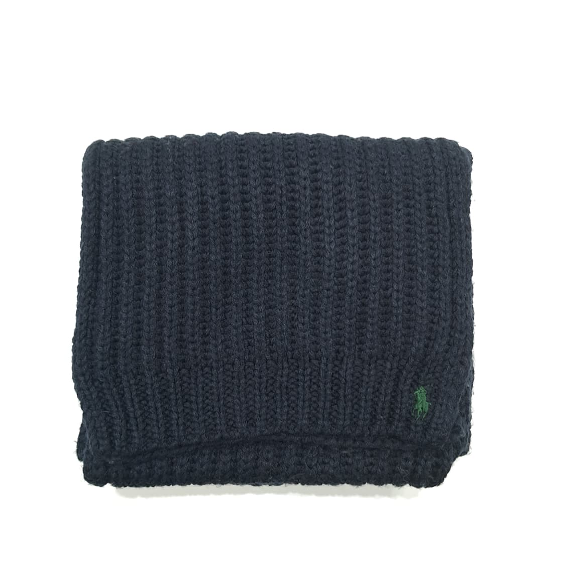 MX289 폴로 랄프로렌 블랙 리브드와플 니트 목도리 머플러 상품이미지7
