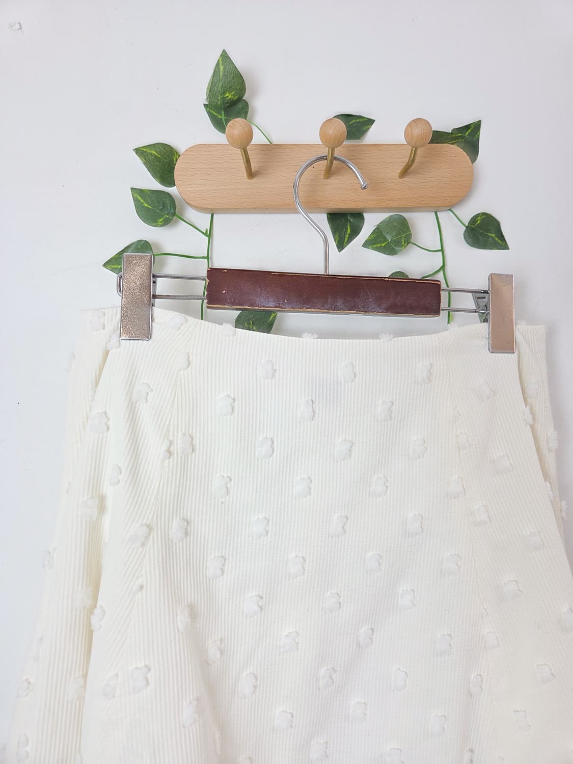 도트 코듀로이 미디 스커트 상품이미지5