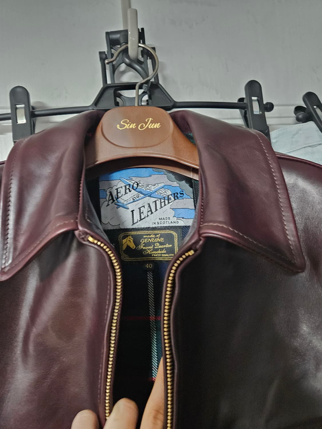 에어로레더 1950s하프벨트 40사이즈 블루라벨 상품이미지1