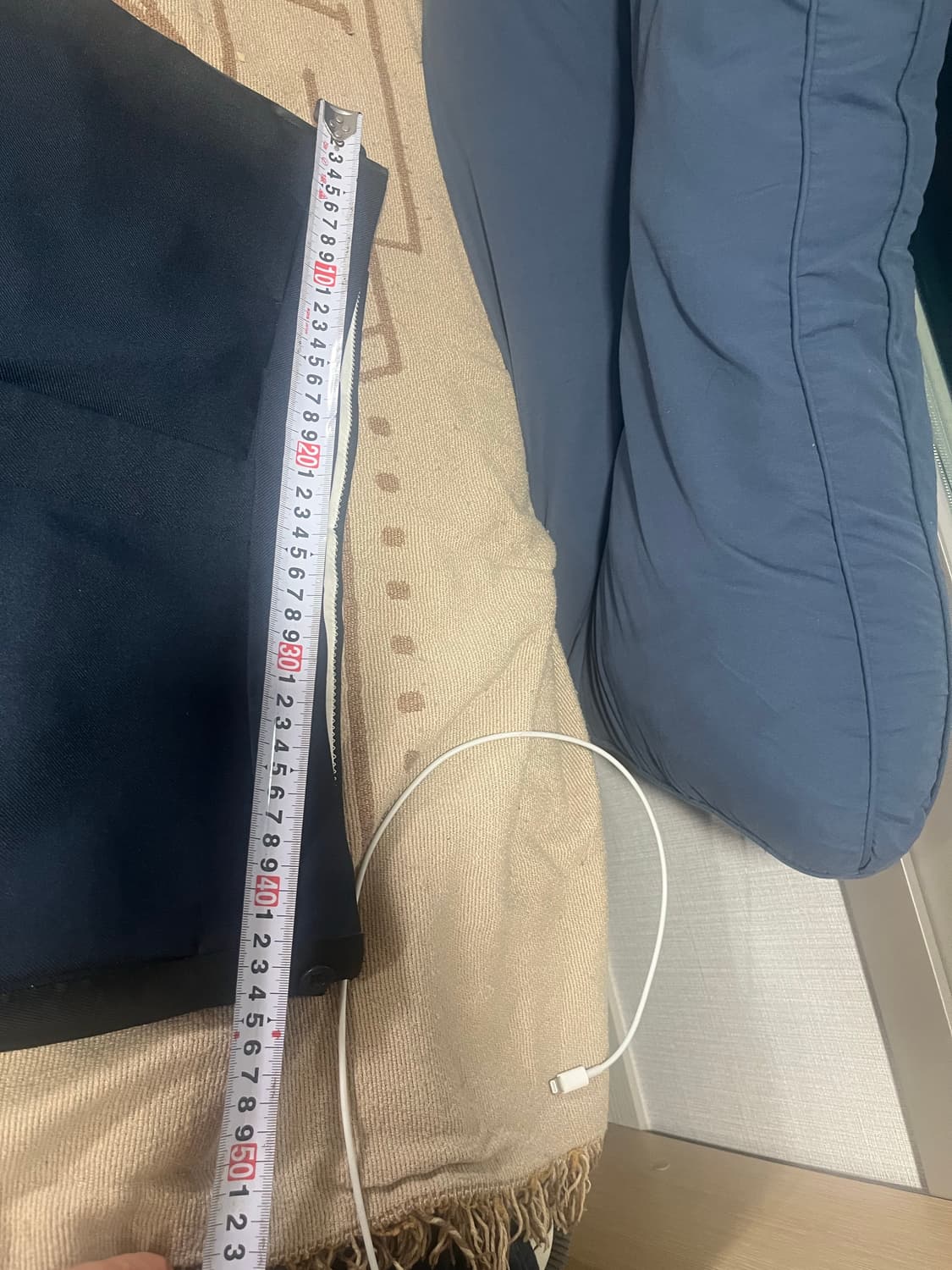 메종 마르지엘라 남성 네이비 투턱 트렉라인 와이드 슬랙스 50 상품이미지3