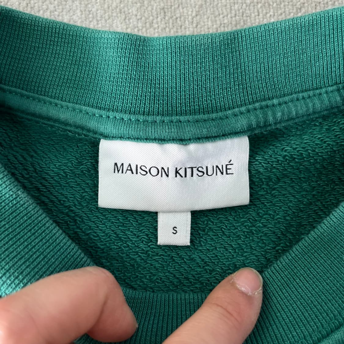 95 메종키츠네 폭스헤드 그린 맨투맨 상품이미지3