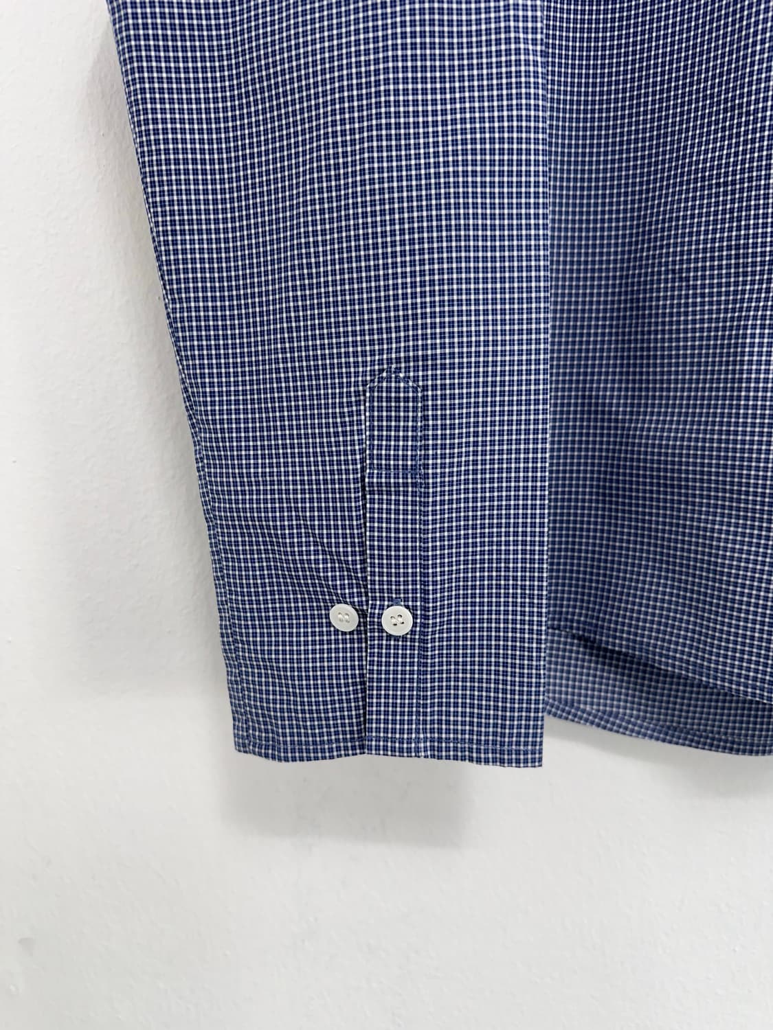 thema check shirts navy 상품이미지2