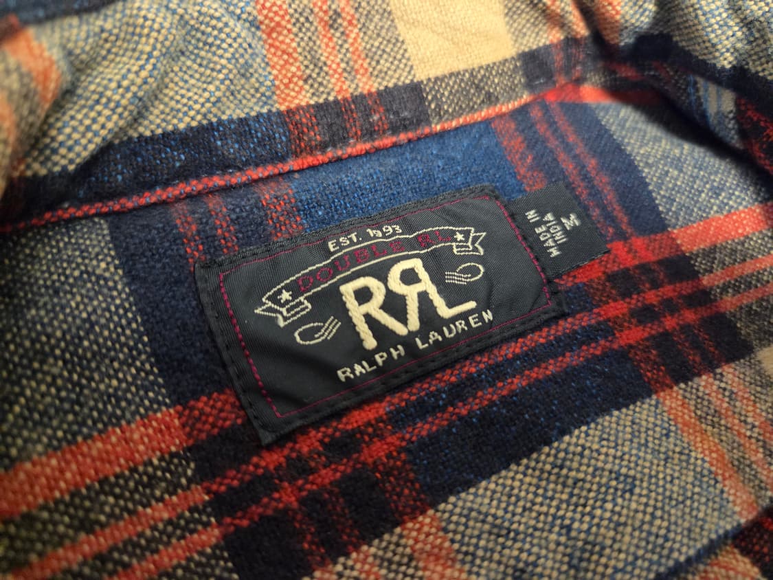 RRL 더블알엘 플래드 플란넬 체크 셔츠 M 상품이미지4