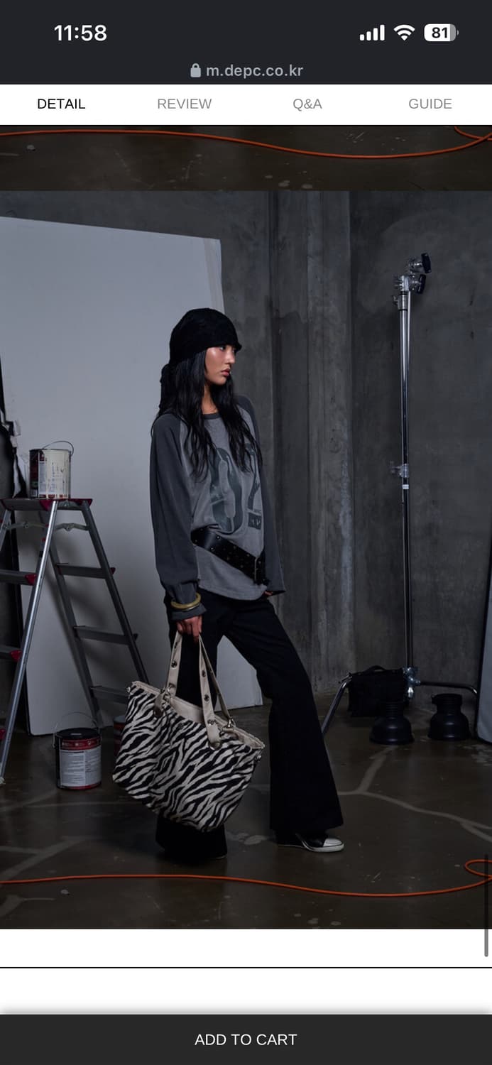 Depc 아일렛 레더백 버전2 베이지 상품이미지3