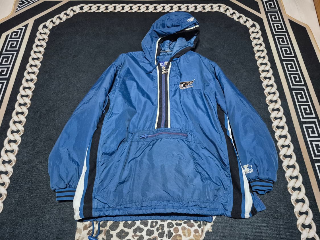 90's 스타터 X NHL 워싱턴 캐피탈스 하프 집 푸퍼 아노락 자켓 L 상품이미지1