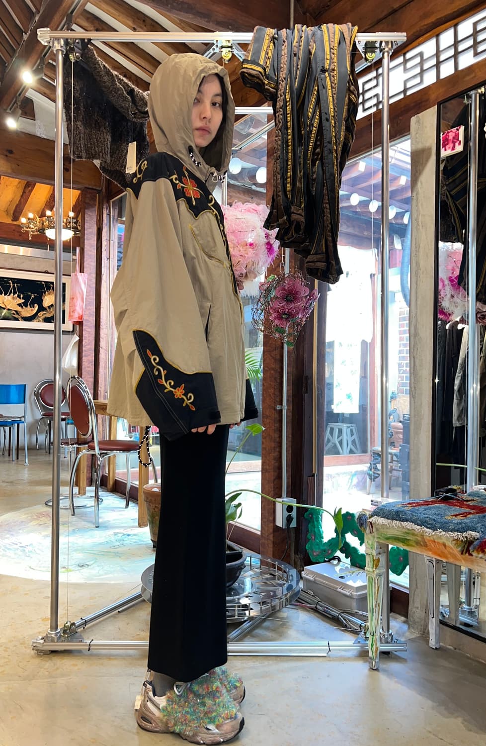 Kapital 캐피탈 태프터 투톤 캬쿠타스 플라워 파카 상품이미지7