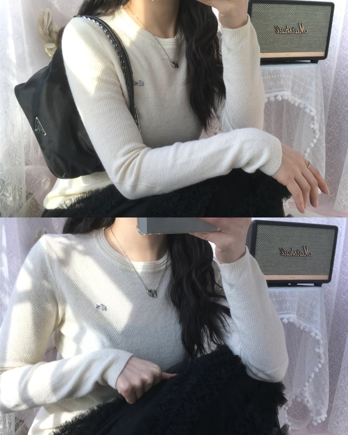 lacoste cream knit 상품이미지1