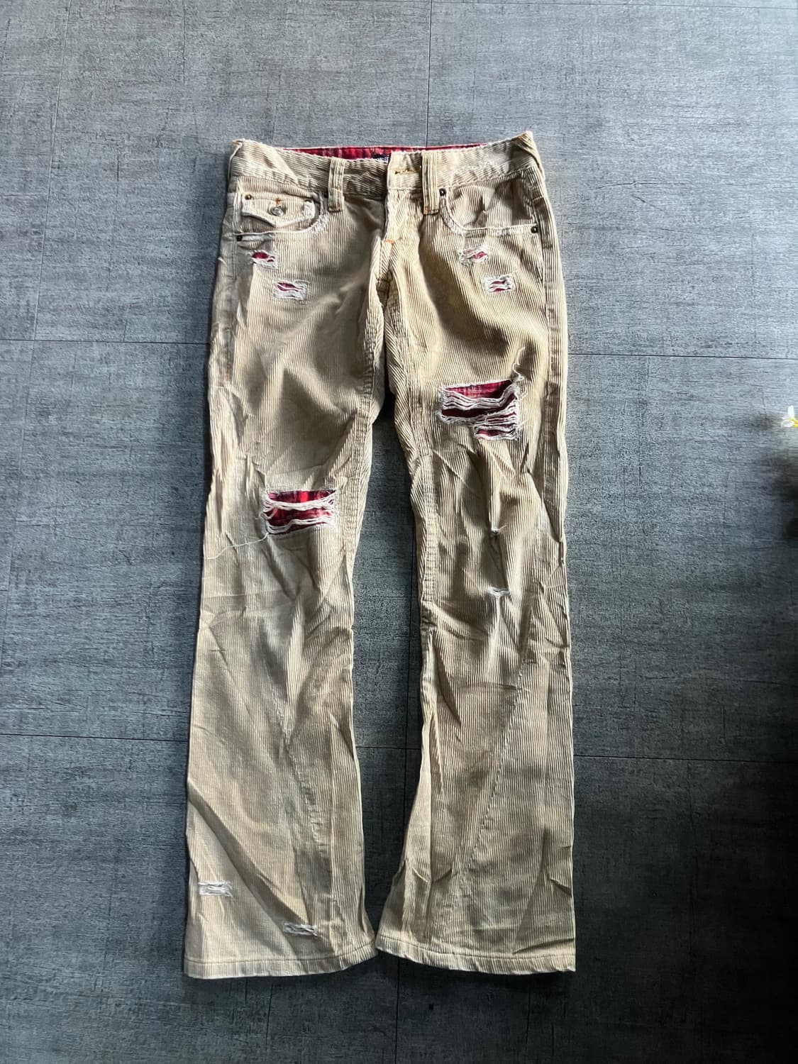 일본빈티지 Desperado 오리엔탈펑크 아메카지 데미지 골덴팬츠 상품이미지1