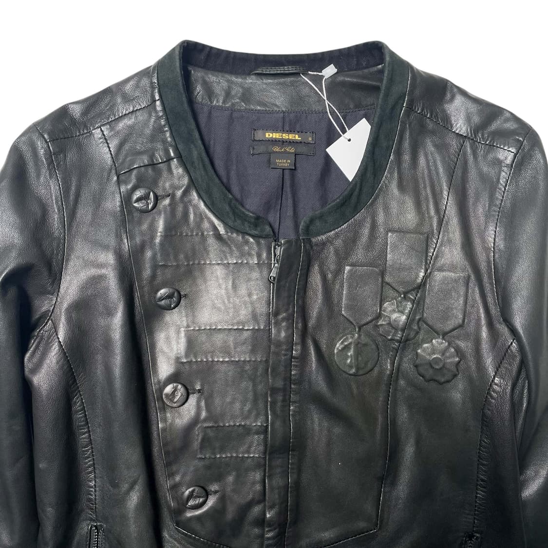 디젤 블랙 골드 3 메달 나폴레옹 레더 자켓 상품이미지3