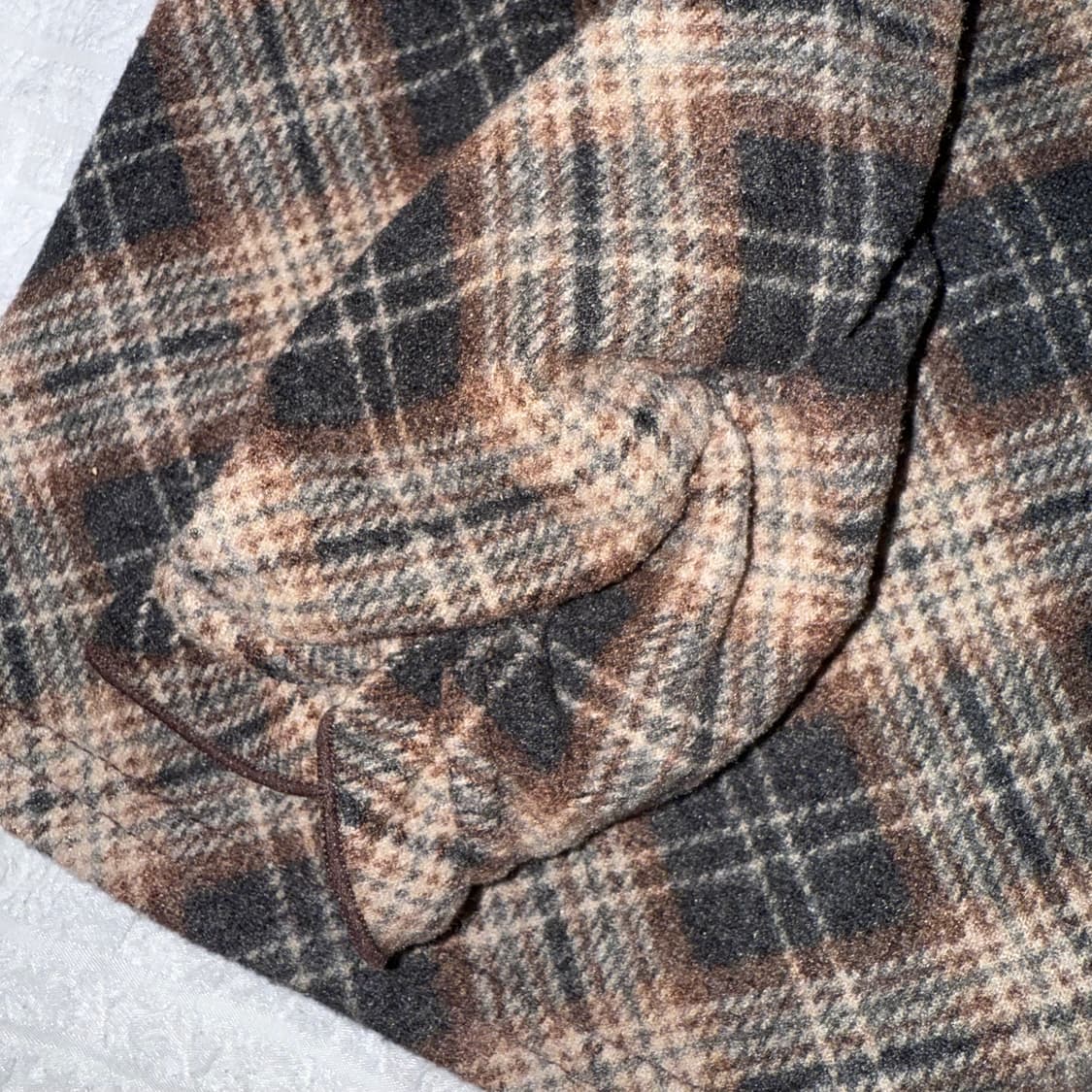 엑시즈팜 체크 반목 롱슬리브 니트 이너 라떼갸루 히메갸루 상품이미지3