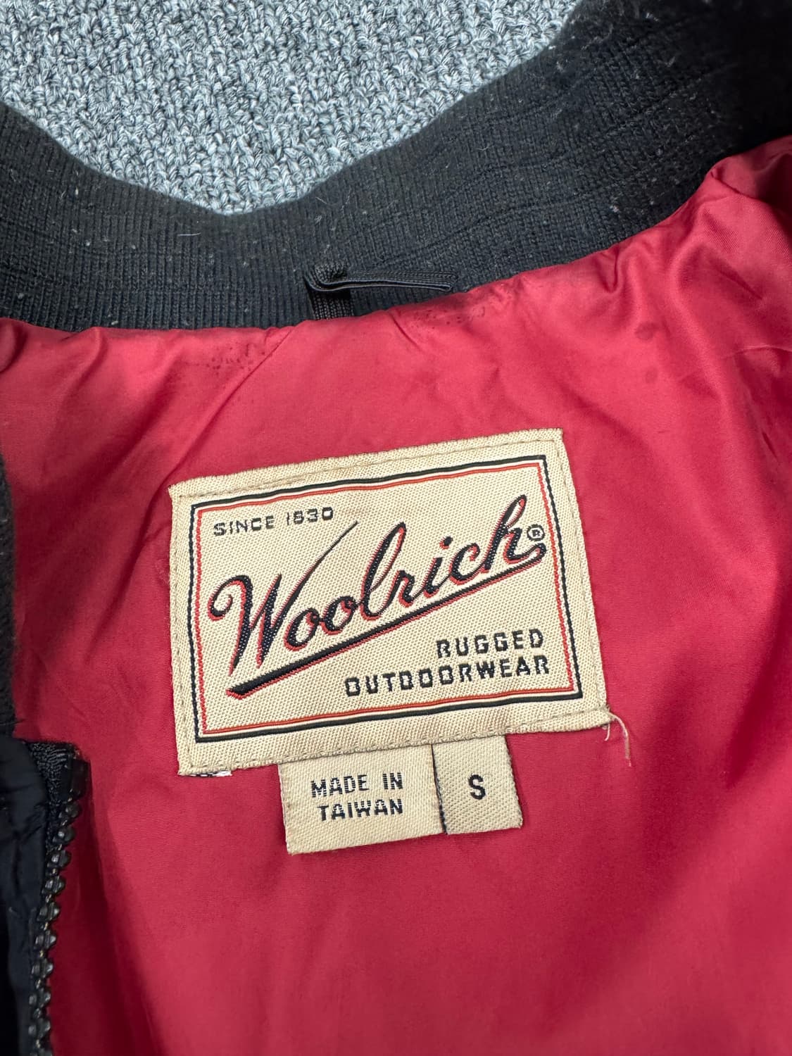 S)울리치 빈티지 다이아 패턴 퀄팅 패딩(지퍼X) 상품이미지5