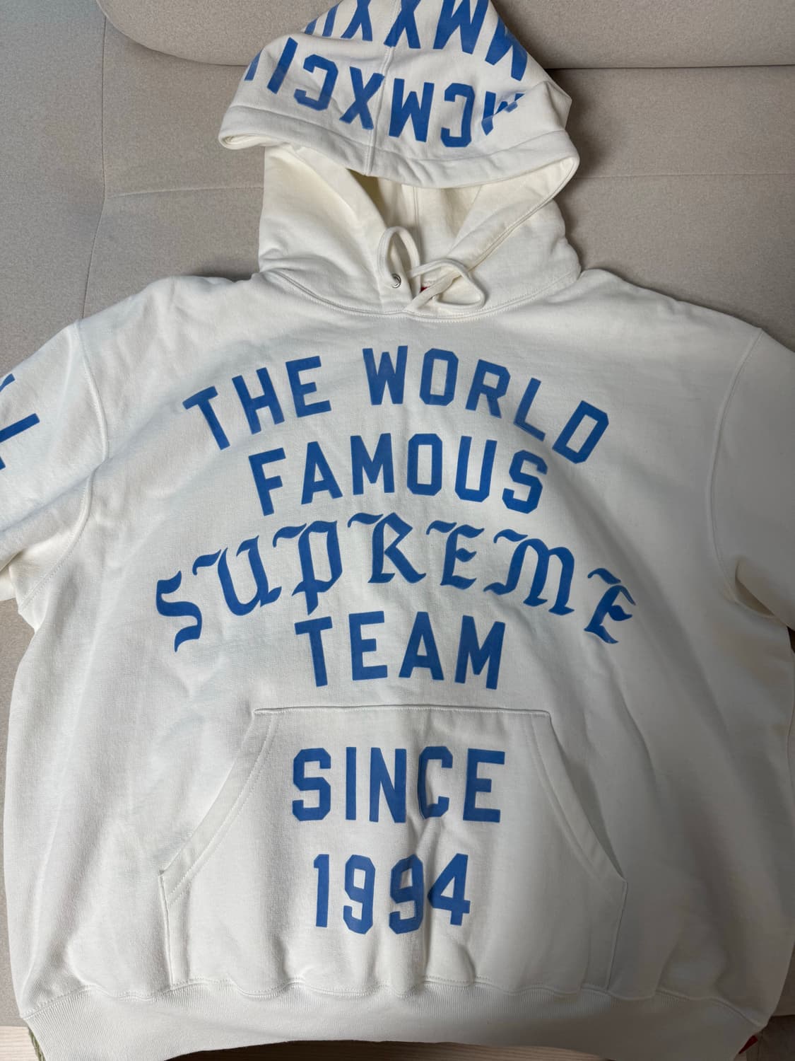 Supreme Team Flocked Hooded Sweatshirt 상품이미지1