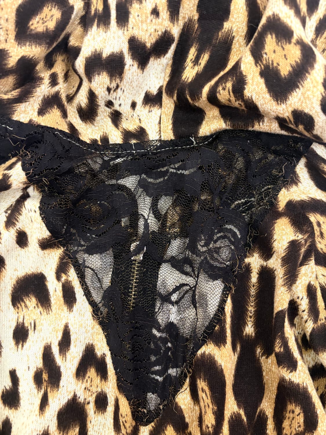 레오파드 오프숄더 레이스 원피스 상품이미지7