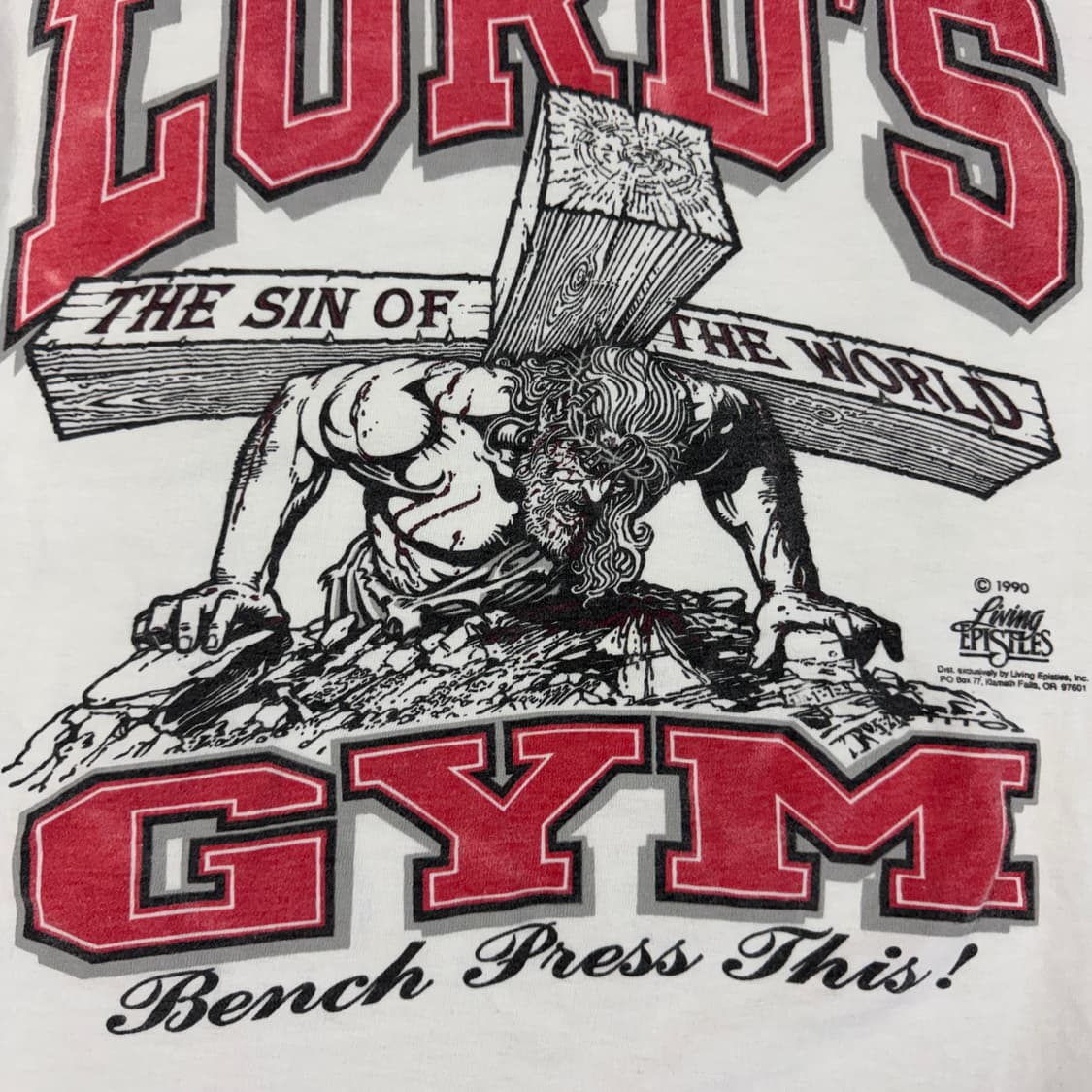 빈티지 90s Jesus Lord's Gym 지저스 로드짐 티셔츠 상품이미지5