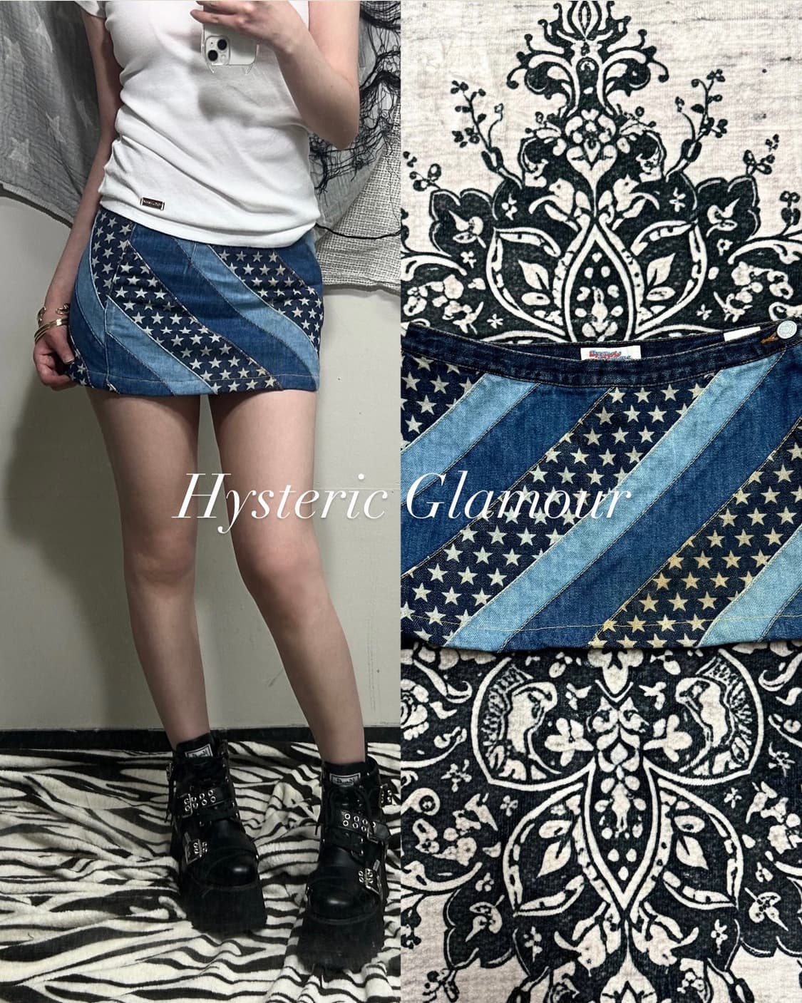 Hysteric Glamour 90s star pattern skirt 상품이미지1