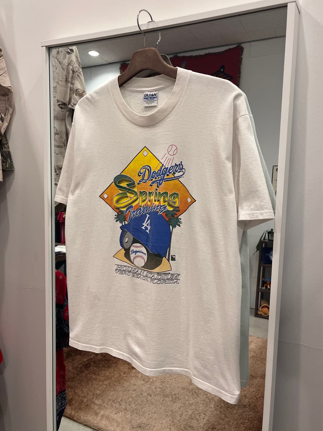 90s Gildan 길단 MLB LA 다저스 베이스볼 반팔 티셔츠 상품이미지1