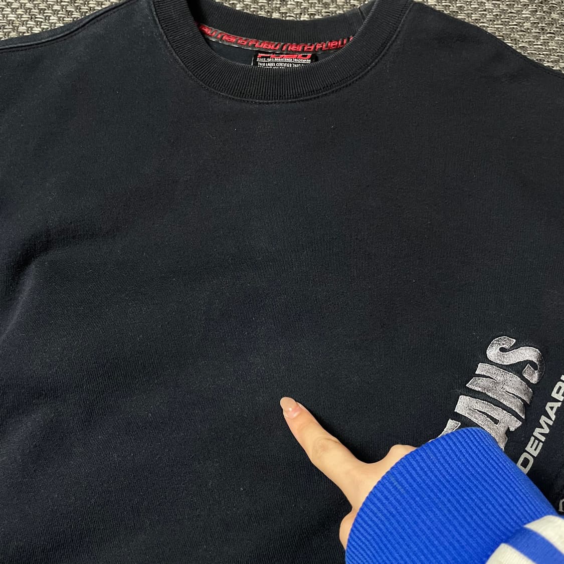 후부 블랙 프린팅 디테일 05 맨투맨 95 상품이미지5