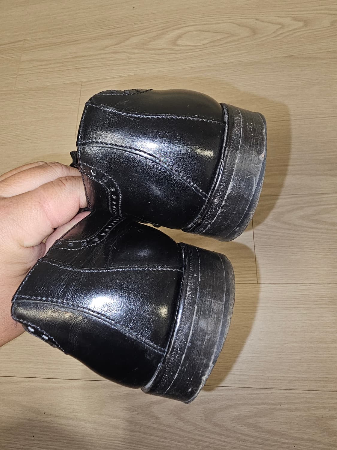 카날리 canali 블랙 남성용 가죽 정장 구두 상품이미지2