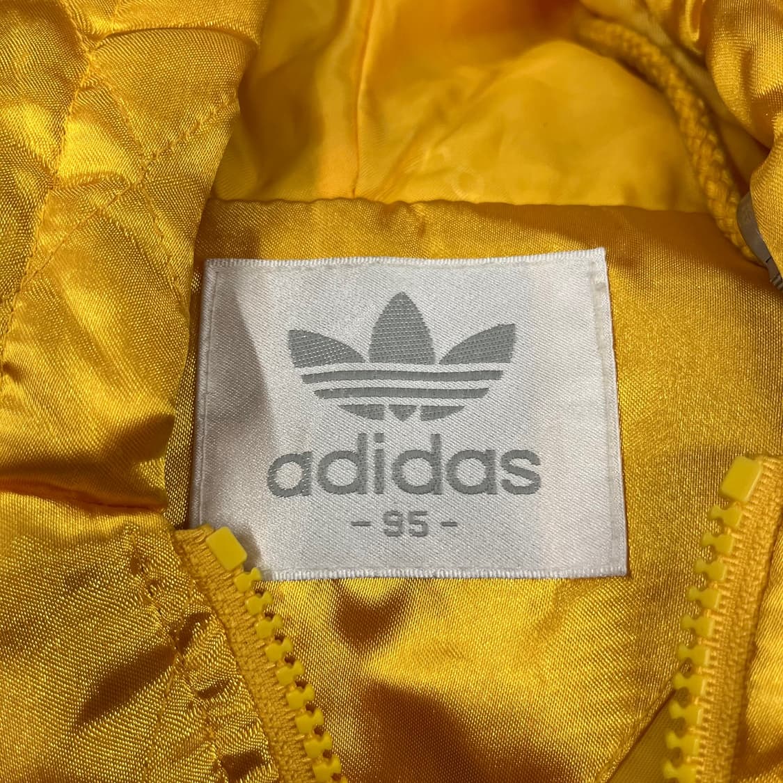 [정품/95] 아디다스 퀼팅 후드 옐로우 자켓 b14 상품이미지8