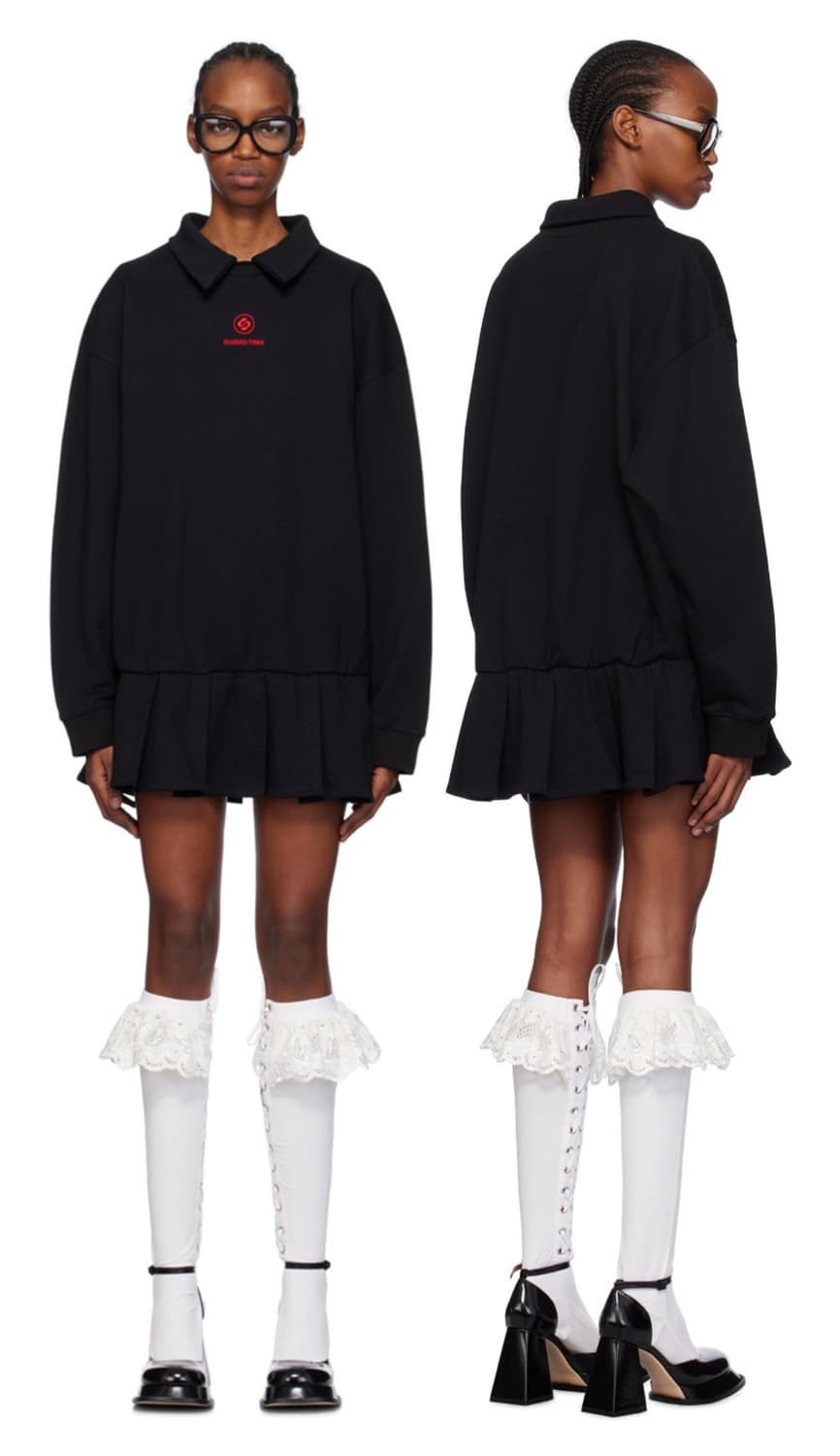 슈슈통 스프레드 카라 미니 드레스 상품이미지1